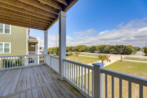 a view from the deck of a house at Emerald Isle Getaway with Decks and Beach Views! in Emerald Isle