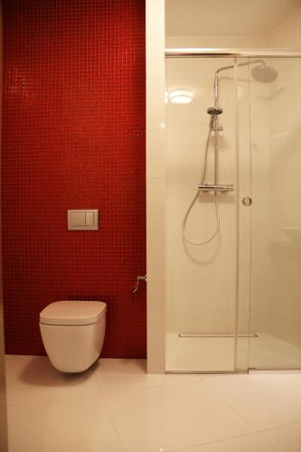 Koupelna v ubytování Hotel Zacisze
