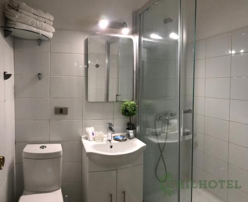 Koupelna v ubytování Chilhotel en Providencia