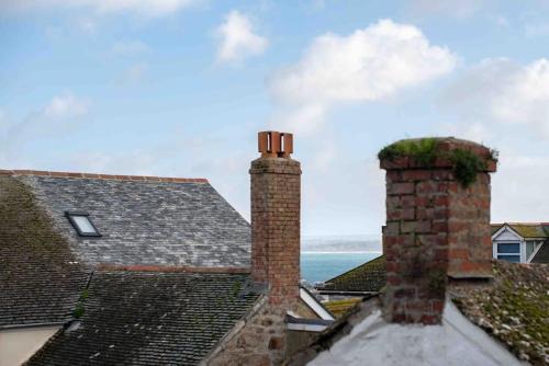 - une vue depuis le toit d'une maison dans l'établissement The Little Loft St Ives, à St Ives