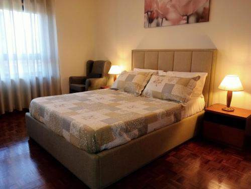 Ένα ή περισσότερα κρεβάτια σε δωμάτιο στο Apartamento Alvares Cabral