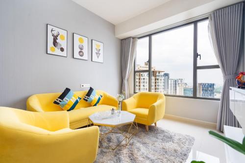Χώρος καθιστικού στο Saigon Home Apartment - Infinity Pool