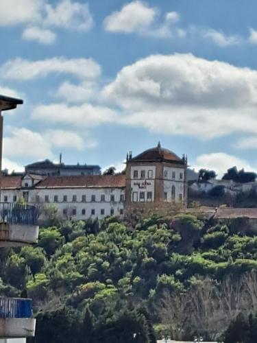 un edificio en la cima de una colina con árboles en Residencial Aviz, en Coímbra