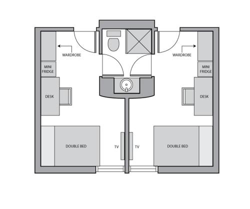 a floor plan of a house at Queen's University Residence in Kingston