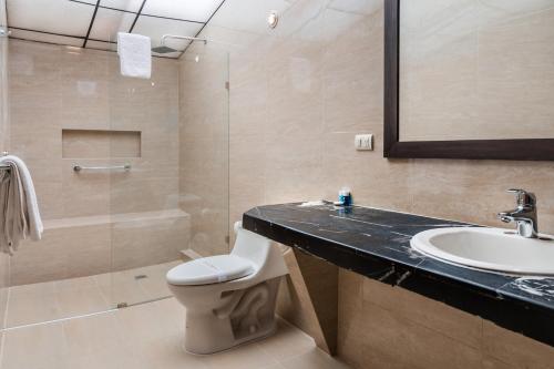 Koupelna v ubytování Hotel Libertador