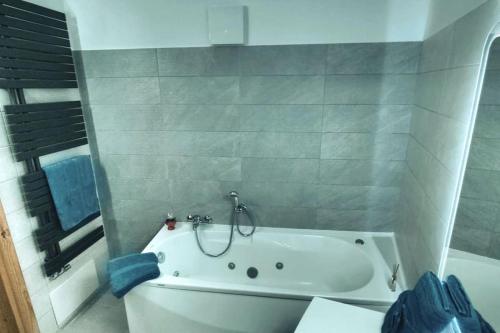 a white bath tub in a bathroom at LaFuntanella45 Casa Vacanze in Isernia