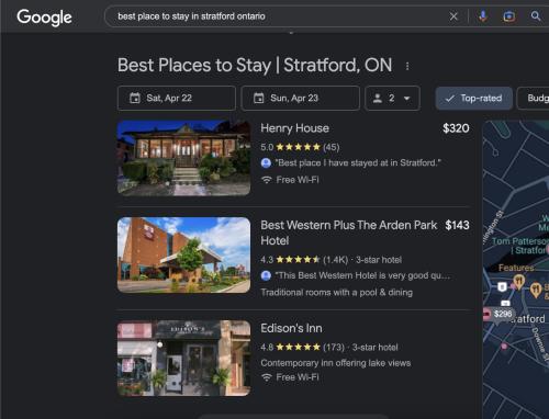une capture d'écran des meilleurs endroits où séjourner à Stratford, Ontario dans l'établissement Lake Suite with Sunroom by Henry House Stays, à Stratford