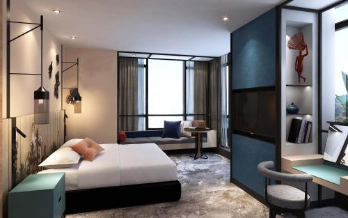 Ein Bett oder Betten in einem Zimmer der Unterkunft Courtyard by Marriott Colombo