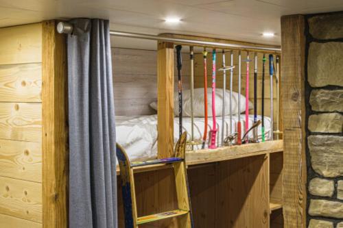 Ένα ή περισσότερα κρεβάτια σε δωμάτιο στο Appartement Le Cuchon St-Léger-les-Mélèzes