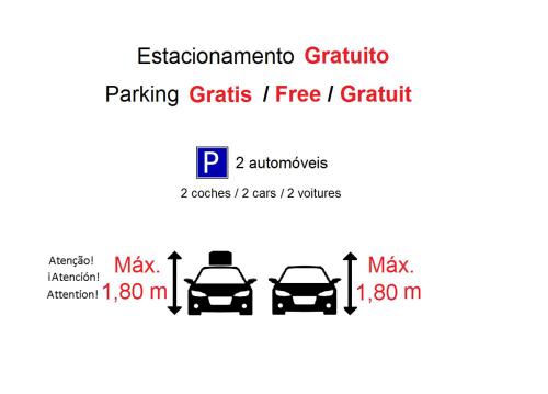 a diagram of a parking grids free carbeit at Portela - APARTAMENTO in Viana do Castelo