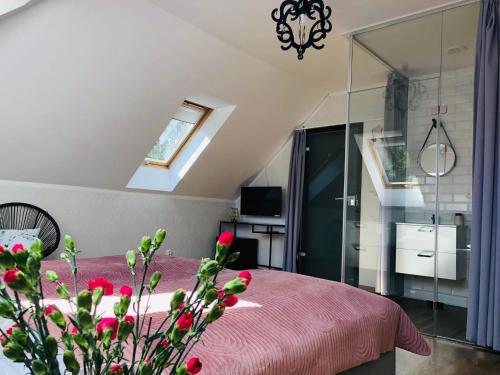 Katil atau katil-katil dalam bilik di Saskia Dwór & Spa Willa z basenem