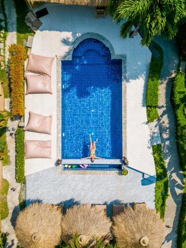 a rabbit is sitting in a swimming pool at Avocado Koh Samui in Bophut 