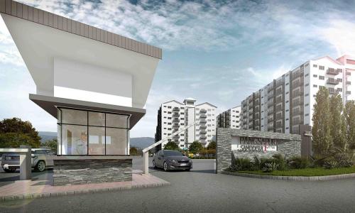 a rendering of a parking lot next to a building at HomeSTAY PANGSAPURI SAMUDERA SERI MANJUNG LUMUT in Seri Manjung