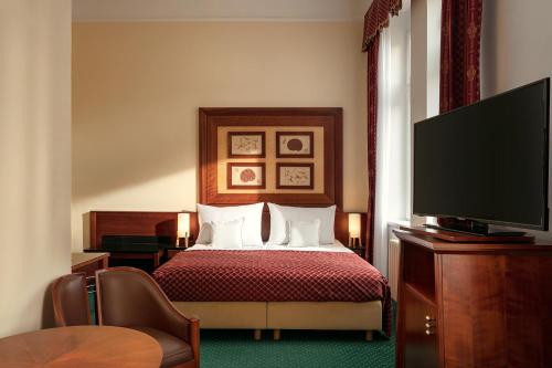 TV a/nebo společenská místnost v ubytování Spa Hotel Villa Smetana