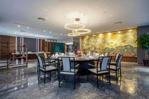 Ein Sitzbereich in der Unterkunft Gao Shi Di Hot Spring Hotel Yangzhou