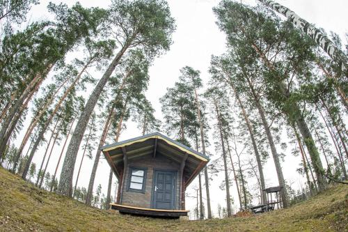 Landskap semula jadi dekat dengan rumah percutian
