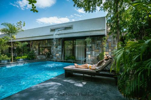 Πισίνα στο ή κοντά στο Out House Pushkar