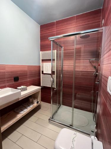 Koupelna v ubytování Tabù Hotel
