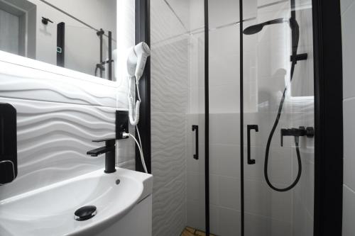 Koupelna v ubytování Willa Paweł z balią i jacuzzi