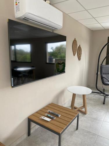 Una televisión o centro de entretenimiento en Apart IMEB spa & wellness