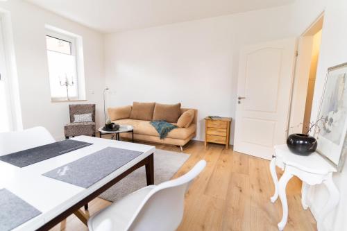 Χώρος καθιστικού στο Gemütliche Ferienwohnung in Kiel