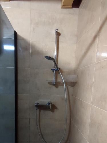 y baño con ducha y manguera. en ISKRA, en Grožnjan