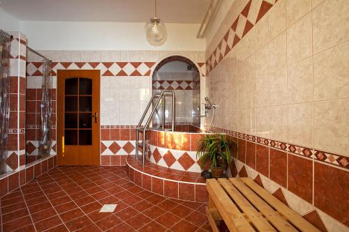 Koupelna v ubytování Hotel Pavla Vysočina
