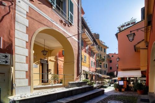 an alley in an old town with buildings at Vicoletto by PortofinoHomes in Portofino