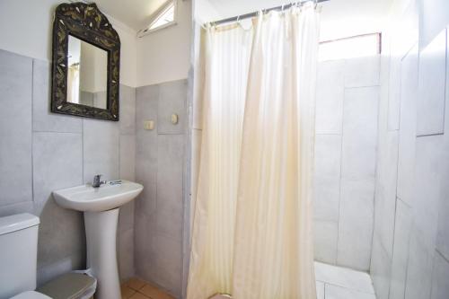 Koupelna v ubytování Cabinas Jacaranda