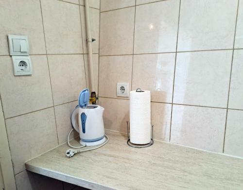 a counter with a blender and a toaster on it at Guest House Ilica2rooms in Zagreb
