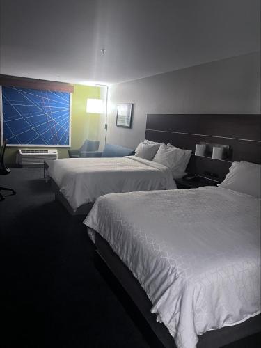 a hotel room with two beds and a window at Holiday Inn Express & Suites - Dahlonega - University Area by IHG in Dahlonega