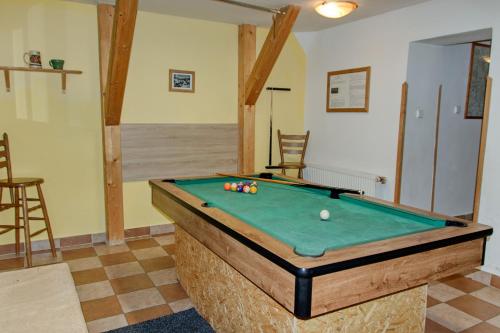 a room with a pool table in a room with at Rokytnice 434 in Rokytnice nad Jizerou