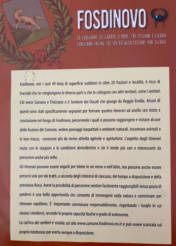 a page of a document with a picture of aelope at LA GINESTRA B&B in Fosdinovo