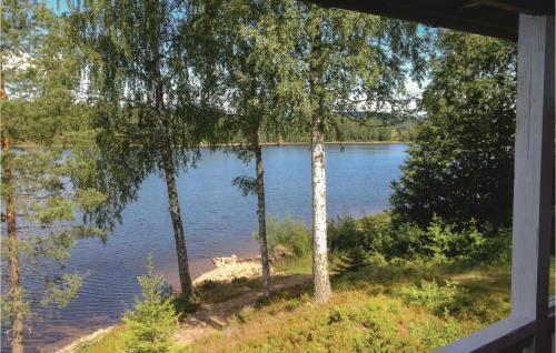 a view of a lake from a house at Amazing Home In Rottneros With Kitchen in Bråsstorp