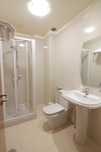 Koupelna v ubytování Hotel Torques