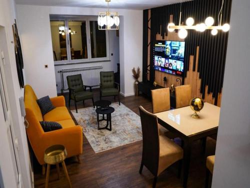Televízia a/alebo spoločenská miestnosť v ubytovaní Urban Luxury Appartment Zagreb