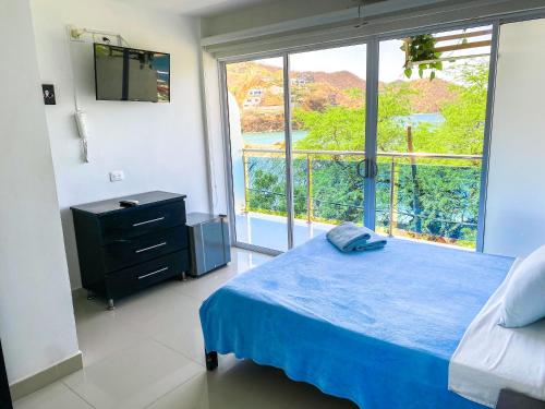 Postel nebo postele na pokoji v ubytování Hostal Viña del Mar