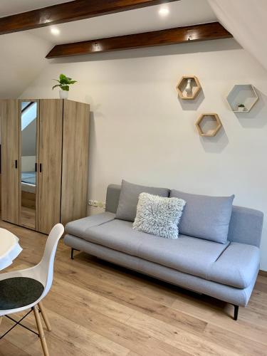 Χώρος καθιστικού στο Barbakán Apartman Gyula