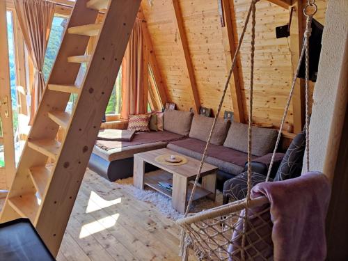 a living room in a tree house at The view in Bijelo Polje