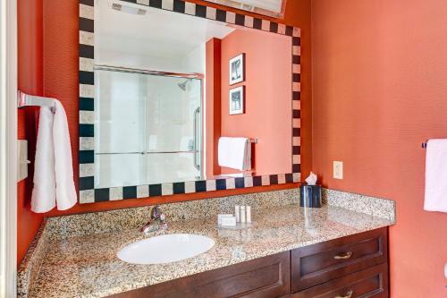 a bathroom with a sink and a mirror at Residence Inn Washington, DC/ Downtown in Washington, D.C.