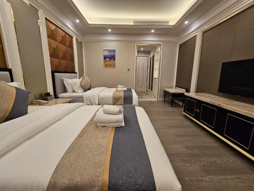 Televisyen dan/atau pusat hiburan di Swan Lake Hotel
