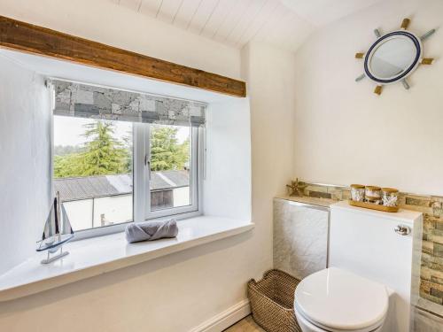 ein Bad mit einem WC und einem Fenster in der Unterkunft Heath Hills in Okehampton