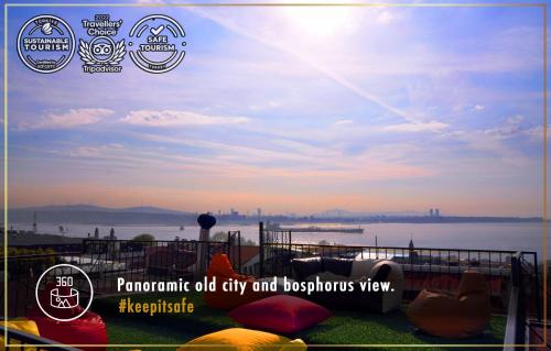 a sign that says permanent old city old city and downtown view at Angel's Home Hotel - Angel Group Hotels in Istanbul