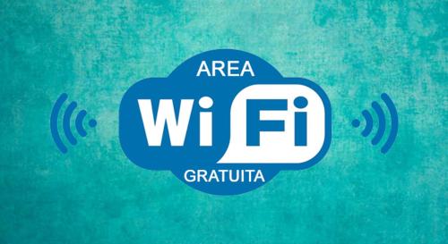 aadobe wi fi logo on a green background at Apartamentos Noja Playa in Noja