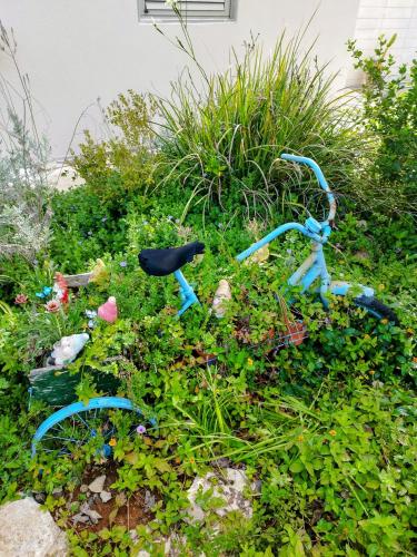 a group of plastic figurines in a garden at Tavor view נוף תבור in Daverat