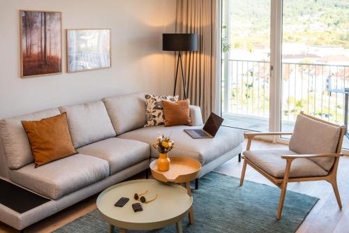 Χώρος καθιστικού στο Black F Tower - Serviced Apartments