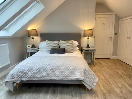 Ένα ή περισσότερα κρεβάτια σε δωμάτιο στο Luxury 2 bed home