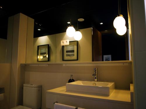 Koupelna v ubytování Hostal Badaloní