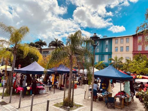 Hosté ubytování LOFT T2 en couleur en plein centre ville Fort-De-France Martinique