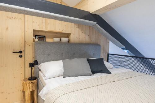 Ένα ή περισσότερα κρεβάτια σε δωμάτιο στο Vila Vlasta Apt. #401